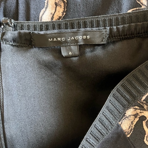 Marc Jacobs Business Casual Floral Cream and Black Midi Skirt - Picture 3 of 4